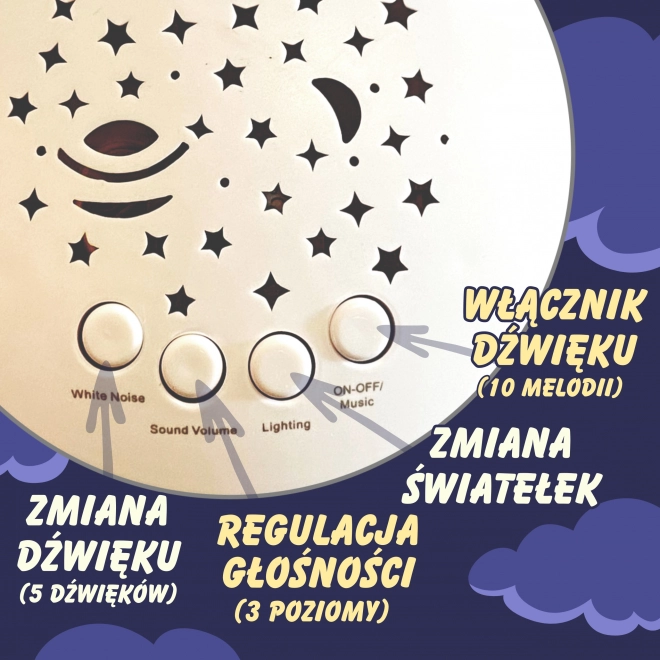 Woopie Baby uspokajający pluszak z projektorem miś 2w1