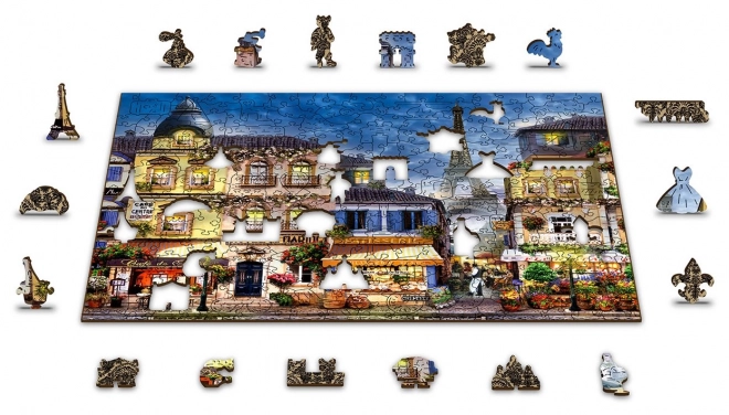 Drewniane puzzle Śniadanie w Paryżu 2w1