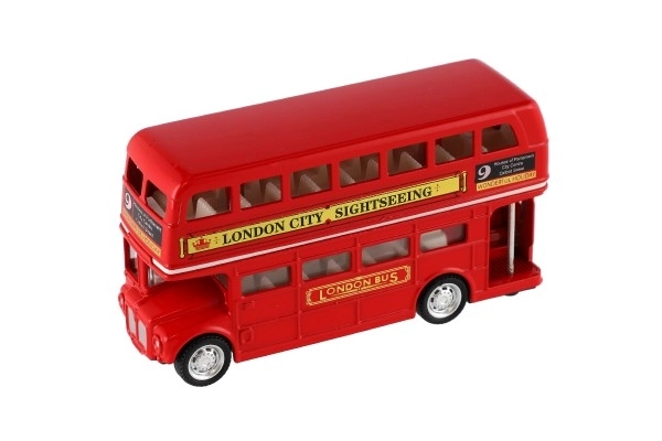 Czerwony piętrowy autobus Londyn 12 cm