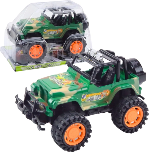 Duży dziecięcy wojskowy samochód terenowy off-road – zielony