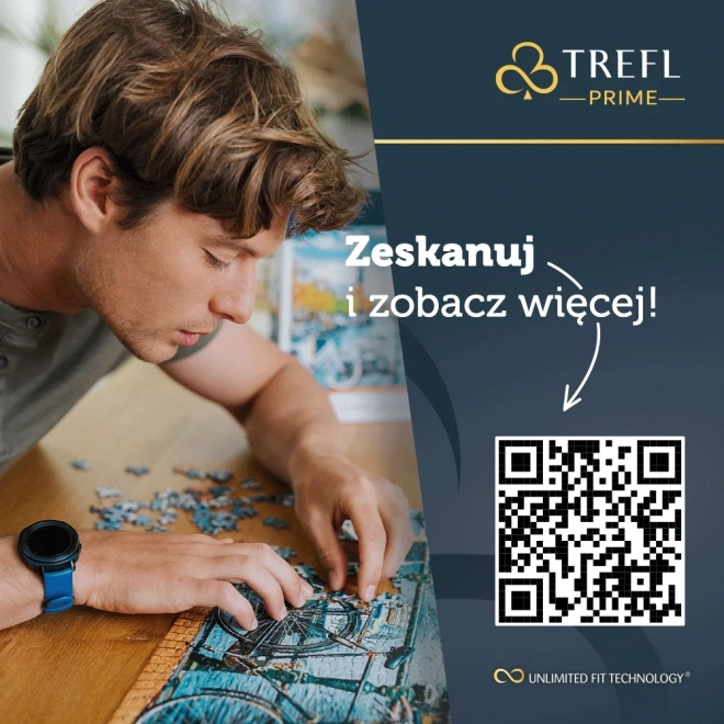 Romantyczne puzzle zachód słońca Santorini 1500 elementów