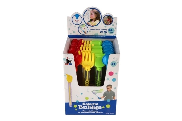 Bańki mydlane 70ml rurka 28cm z narzędziami do piasku plastik 4 rodzaje