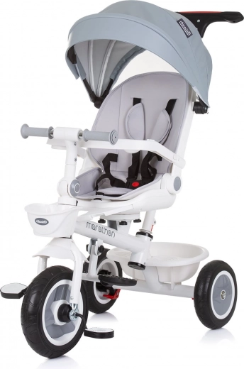 Dziecięcy trójkołowiec z daszkiem Marathon 2w1 Ash Grey