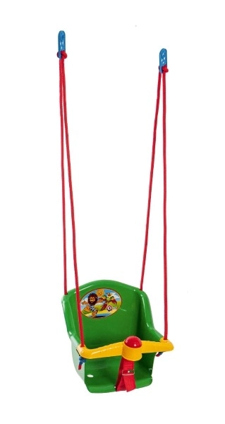 Huśtawka Baby z piszczkiem plastik zielony obciążenie 20kg 35x34x35cm
