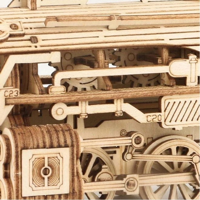 Lokomotywa - Ekspres Parowy - 3D drewniane puzzle