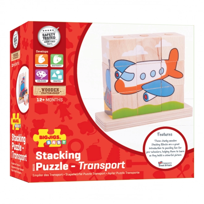 Drewniana układanka Bigjigs Baby Środki transportu