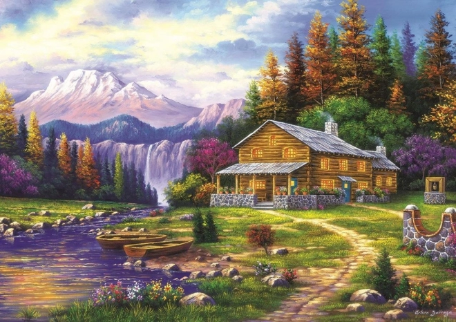 Puzzle Zachód słońca w górach 1000 elementów