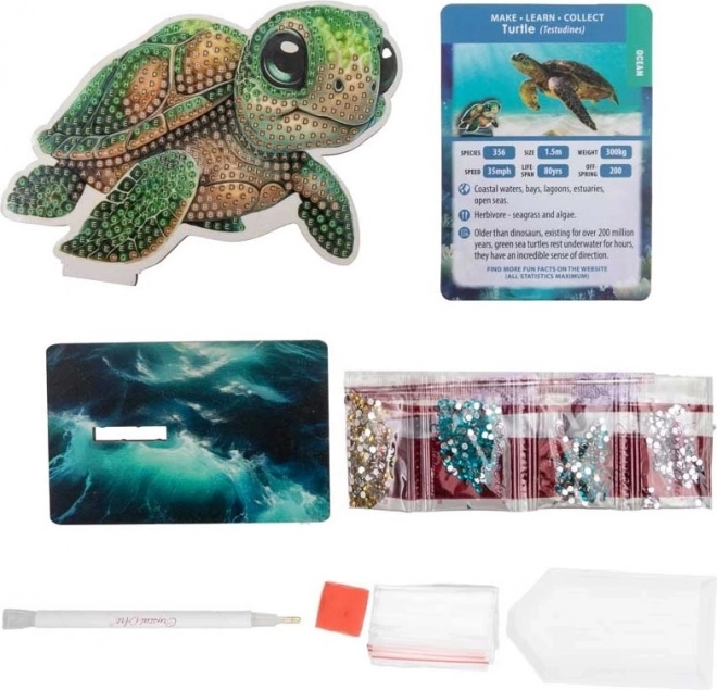 Diamentowe malowanie Ocean: Żółw