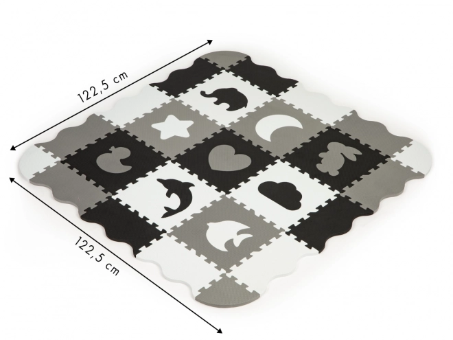 ECOTOYS Puzzle piankowe Zwierzęta i kształty czarno-białe SX z brzegiem