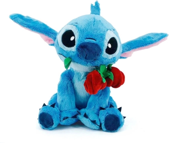 Maskotka Disney Stitch z różą 25 cm