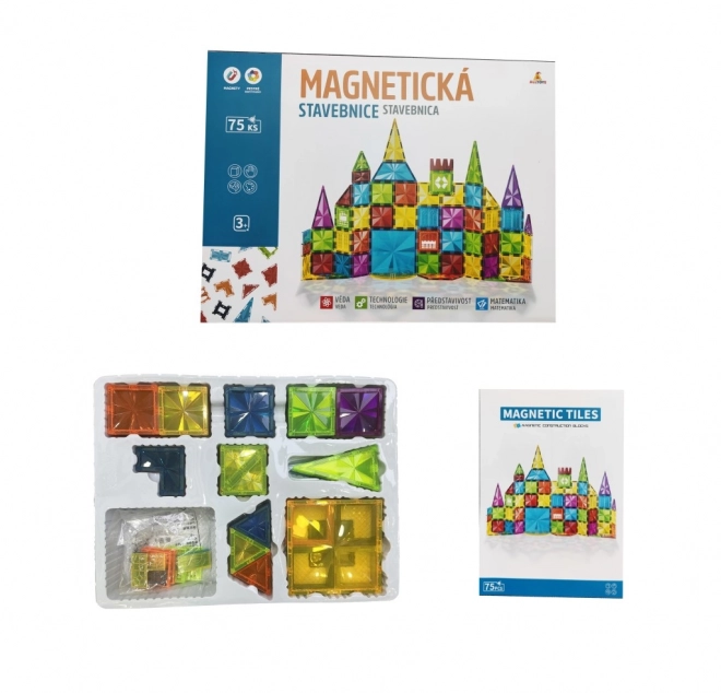 Magnetyczna układanka dla dzieci - 75 elementów