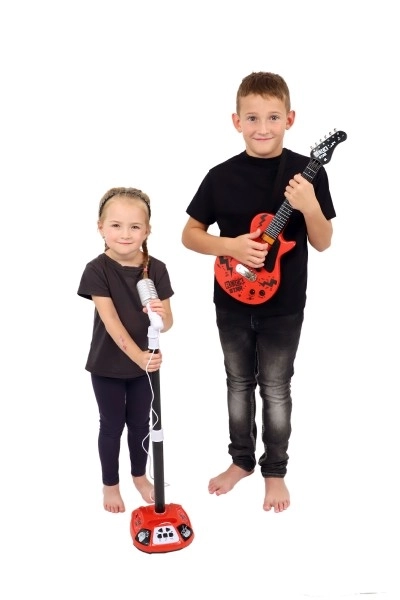 Mikrofon Karaoke ROCK STAR z efektami świetlnymi i dźwiękowymi