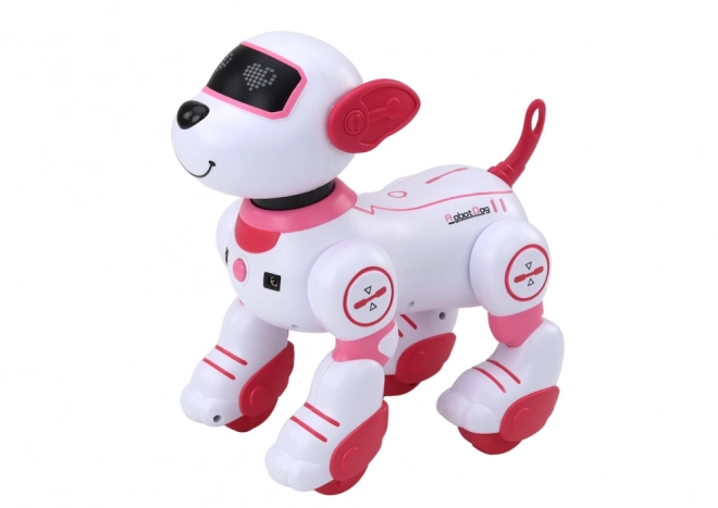 Interaktywny robot pies tańczący na zdalne sterowanie różowy