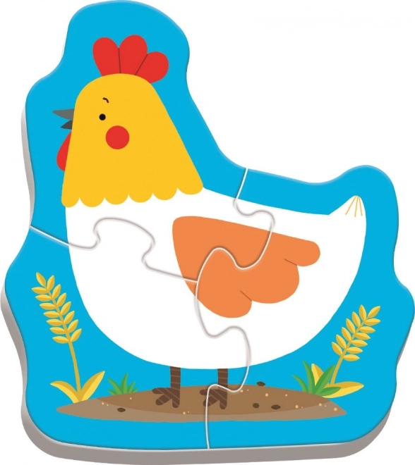TREFL Baby puzzle Zwierzęta na farmie 4w1 (3,4,5,6 elementów)
