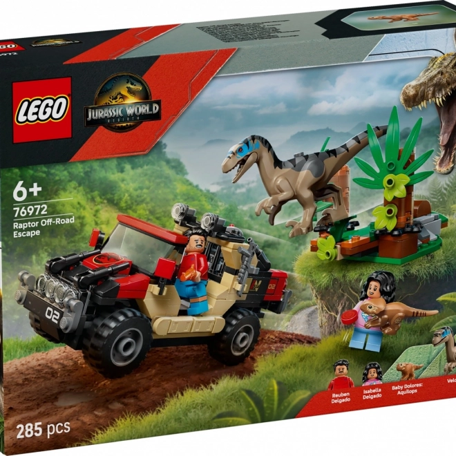 Zestaw konstrukcyjny LEGO Jurassic World: Ucieczka terenówką przed welociraptorem