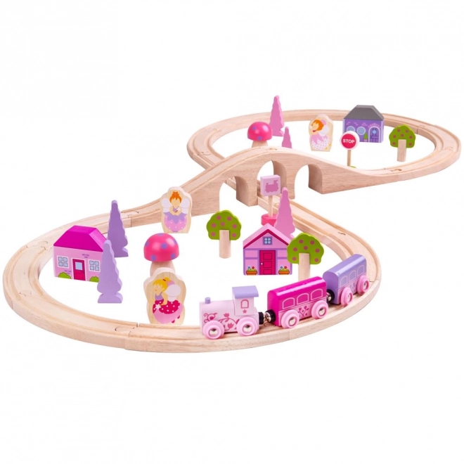 Kolejka drewniana ósemka dla księżniczek 35 części Bigjigs Rail