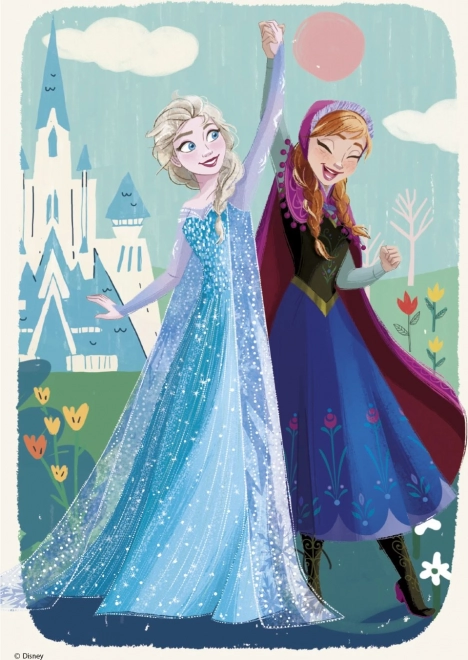 Puzzle Kraina lodu: Anna i Elsa 2x77 elementów