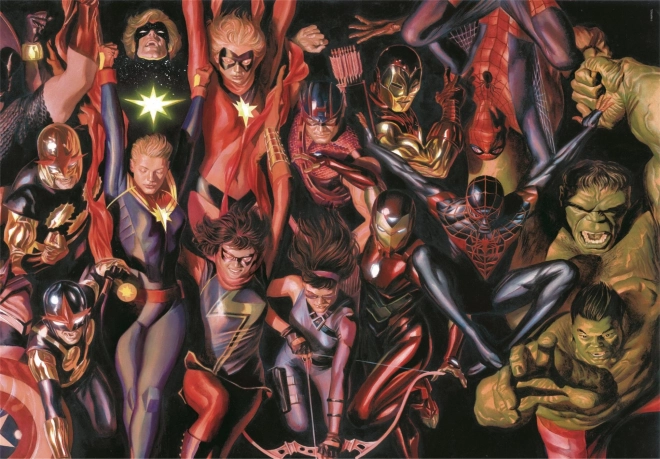 Puzzle 1000 elementów Marvel - kompaktowy
