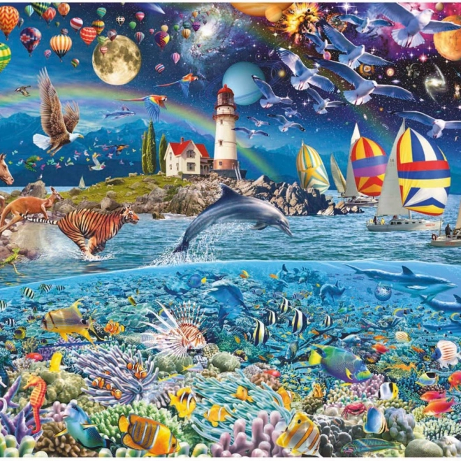 Panoramiczne puzzle Życie 3000 elementów
