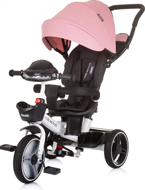 Trójkołowy rowerek z daszkiem Chipolino Be Active 2w1 Pink Linen