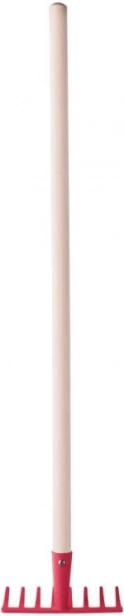 Dziecięce metalowe grabie WOODY 78 cm