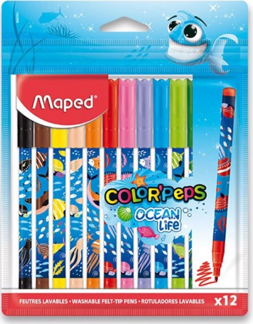 Fixy Color'Peps Ocean Life zdobione 12 szt.