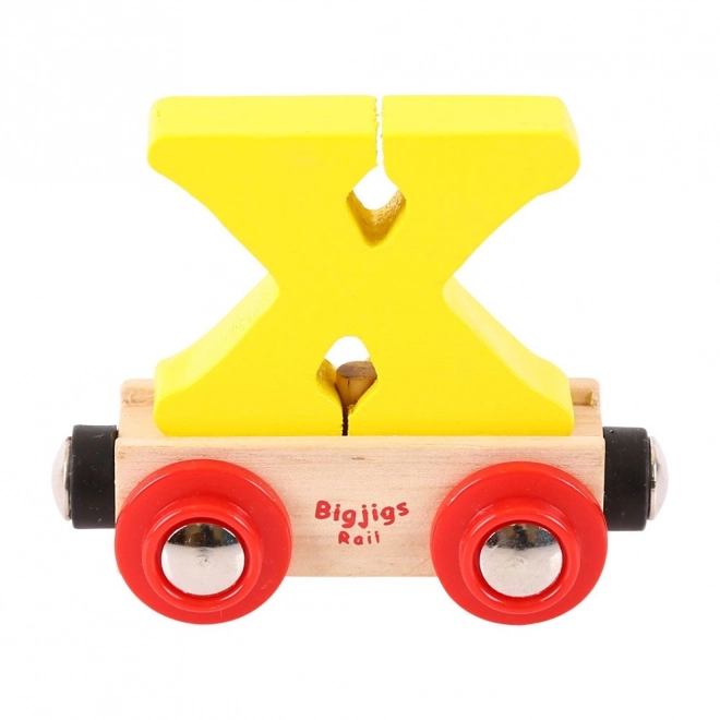 Bigjigs Rail Wózek drewnianej kolejki - Litera X