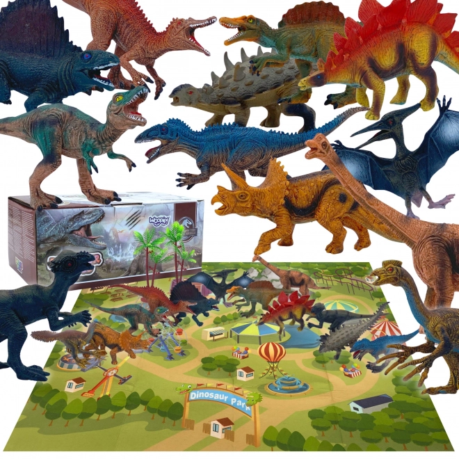 Zestaw dinozaurów XL z podkładem