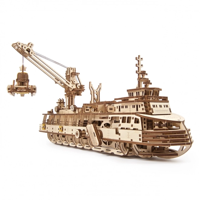 Ugears 3D puzzle - Badawczy statek parowy 575 elementów