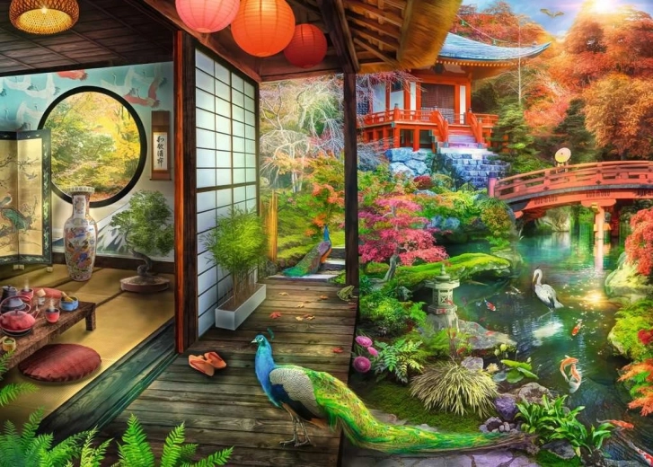 RAVENSBURGER puzzle japoński ogród 1000 elementów