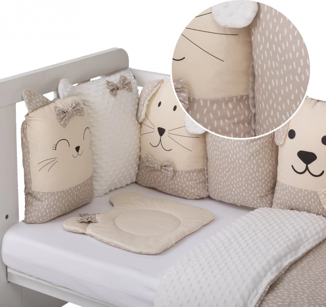 Zestaw do łóżeczka Sleep Guardian 12-częściowy beżowy
