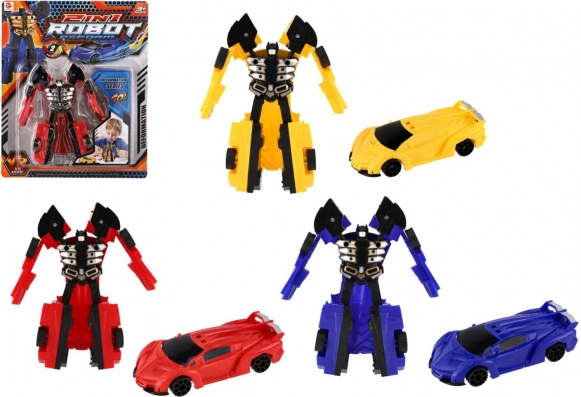 Transformujący się robot – auto 14 cm, plastik, 3 kolory