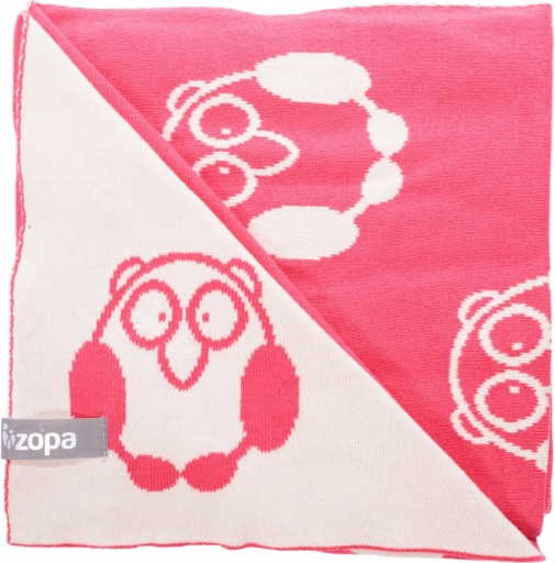 Kocyk dziecięcy Little Owl Redwine z bawełny Zopa