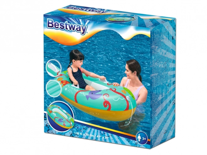 Dziecięca nadmuchiwana łódź Bestway z morskimi zwierzątkami