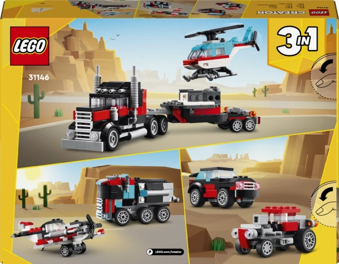 Lego Creator Ciężarówka z Platformą i Helikopterem