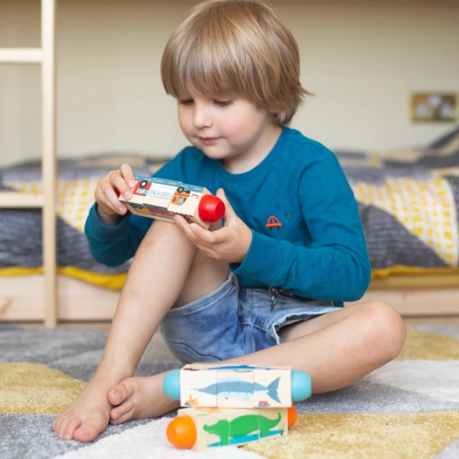 Bigjigs Toys Walec Silnikowy Życie w Dżungli
