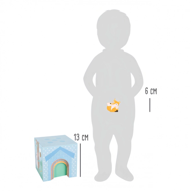 Small Foot Wieża układana pastelowa ze zwierzętami