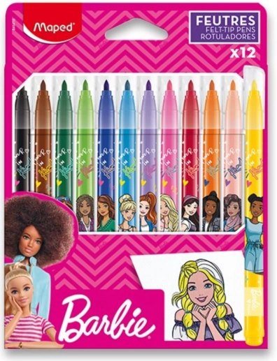 flamastry Barbie 12 szt. MAPED
