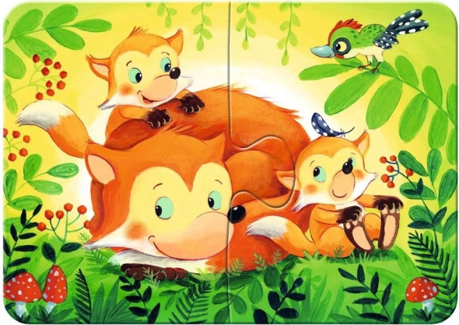 Moje pierwsze puzzle leśne zwierzątka 4w1
