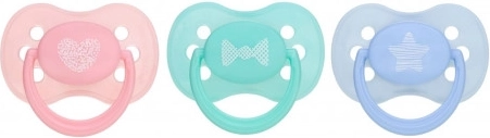Canpol babies Smoczek 6-18 m silikonowy wiśnia PASTELS