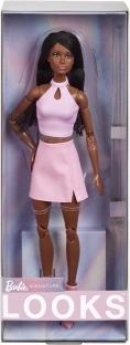 Barbie Looks Lalka w Różowym Stroju z Warkoczykami