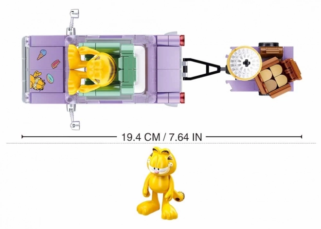 Garfieldova szalona jazda - zestaw klocków Sluban