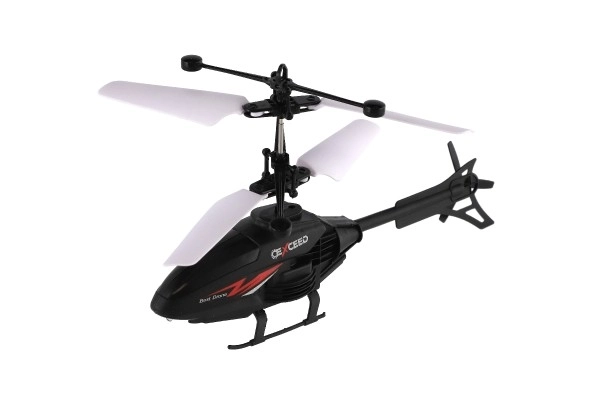 Helikopter z plastiku 16cm reagujący na ruch ręki z kablem do ładowania USB w pudełku 22x15x5cm