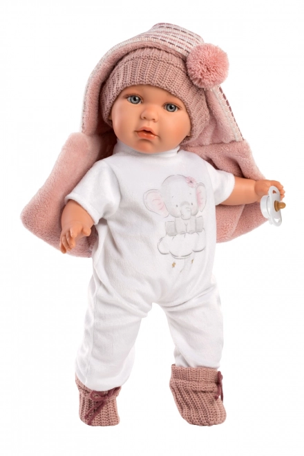 Llorens Baby Julia - realistyczna lalka z dźwiękami i miękkim materiałowym korpusem - 42 cm