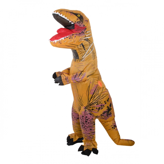 Kostium dmuchany dinozaur T-REX brązowy