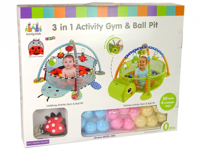 Edukacyjna mata Turtle Playpen Balls dla dziecka