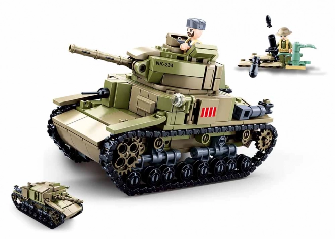 Sluban Army M38-B0711 Średni włoski czołg 2w1