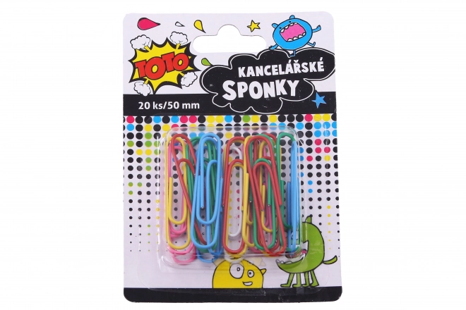 Kolorowe spinacze biurowe 50 mm