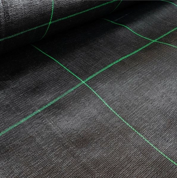 Czarna agrotkanina 1,1x100m UV 135g przeciw chwastom + kotwy