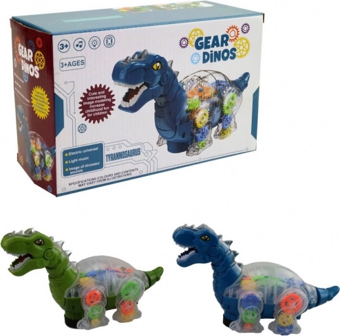 Dinozaur ze światłem i muzyką na baterie